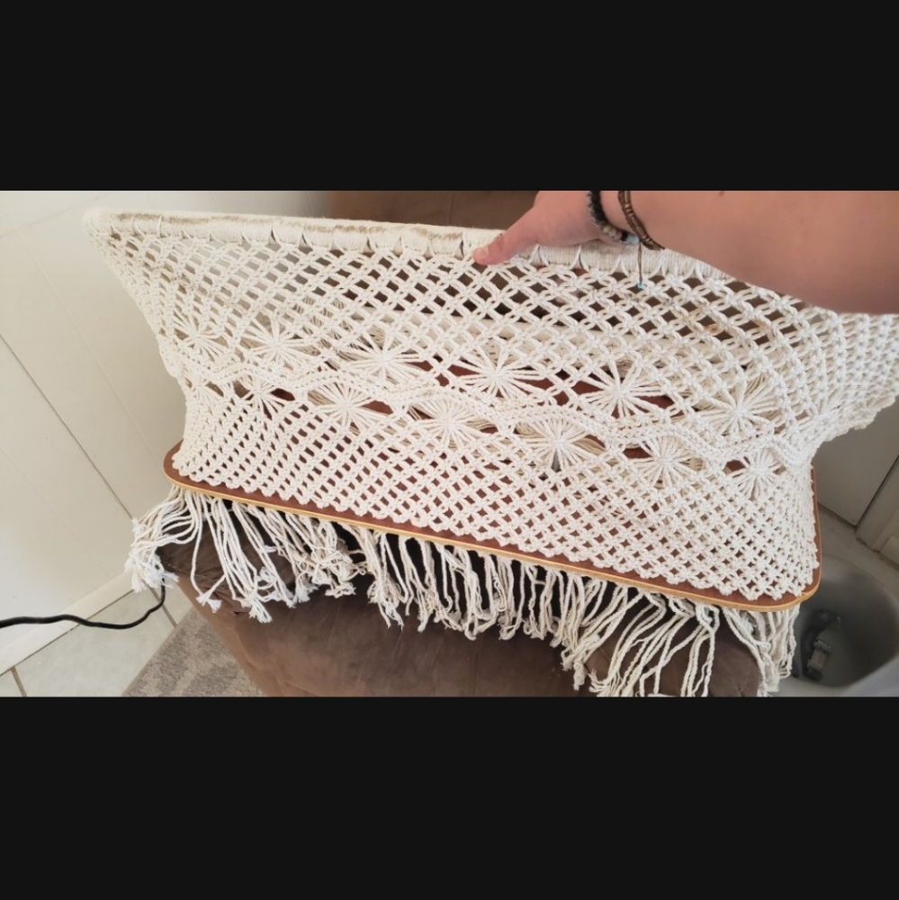 Macrame hanging cradle